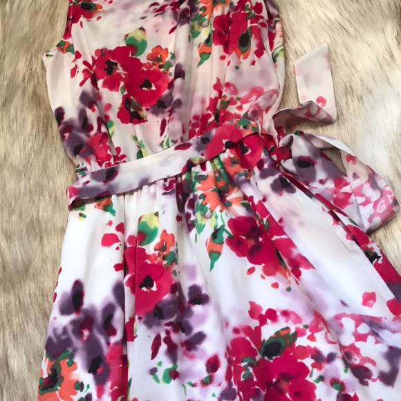 Express Sleeveless Floral Tie Dress, Small - Picture 11 of 12